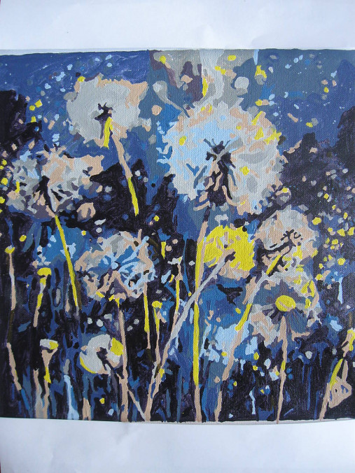 Obrazy - Púpavy v modrom - 17176019_