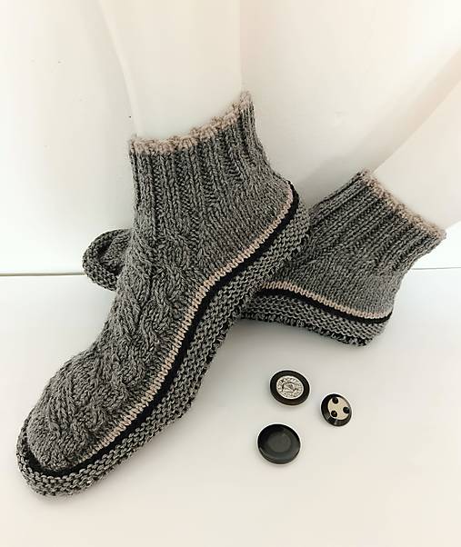 Ponožky, pančuchy, obuv - Pánske papuče 42/44 - 17177397_