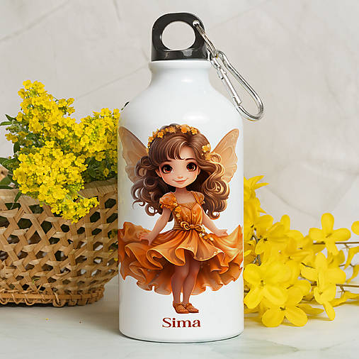 Nádoby - VÍLA  fľaša s ľubovoľným menom pre deti - 17179080_