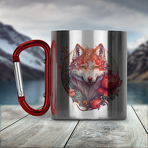 Nádoby - VLK nerezový termo hrnček - 17179121_