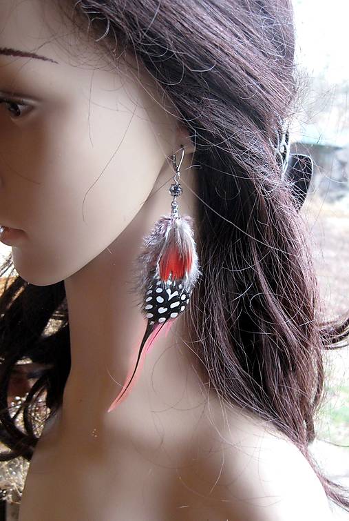 Pierkové náušnice ružovo bodkové, č. 4264