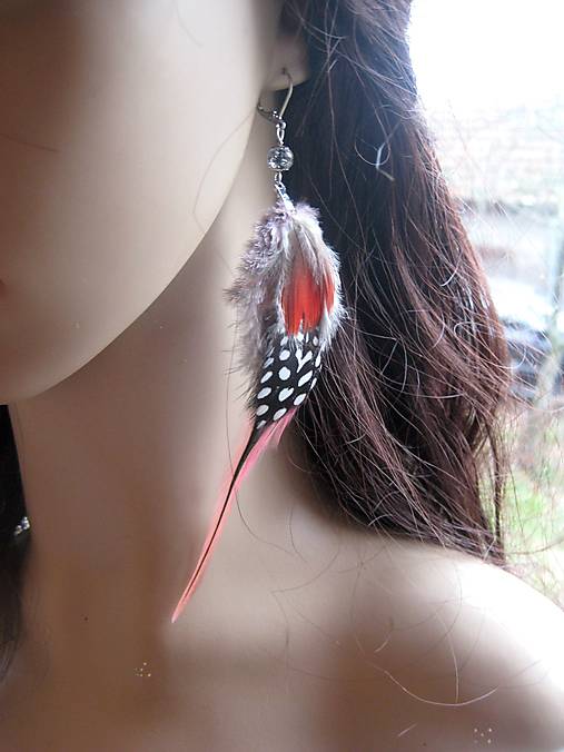 Pierkové náušnice ružovo bodkové, č. 4264