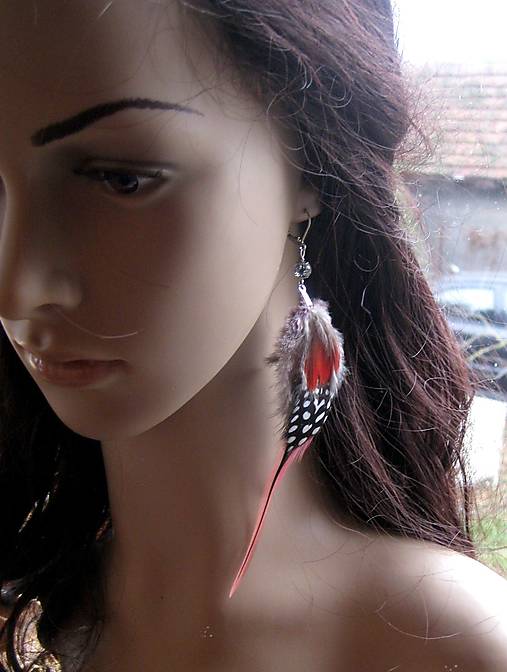 Pierkové náušnice ružovo bodkové, č. 4264