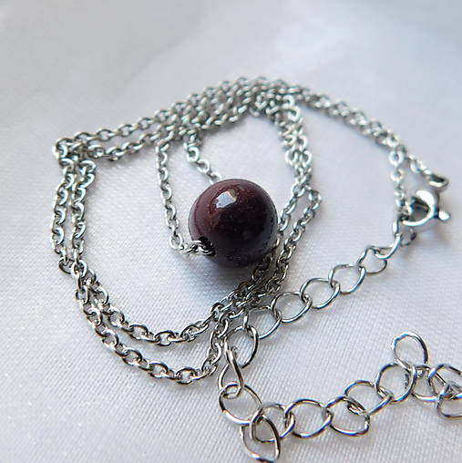 Náhrdelníky - Granátový - 17182178_