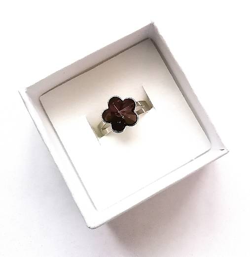 Prstene - Swarovski kvietok 10 mm - prsteň detský (Lilac Shadow) - 17183276_