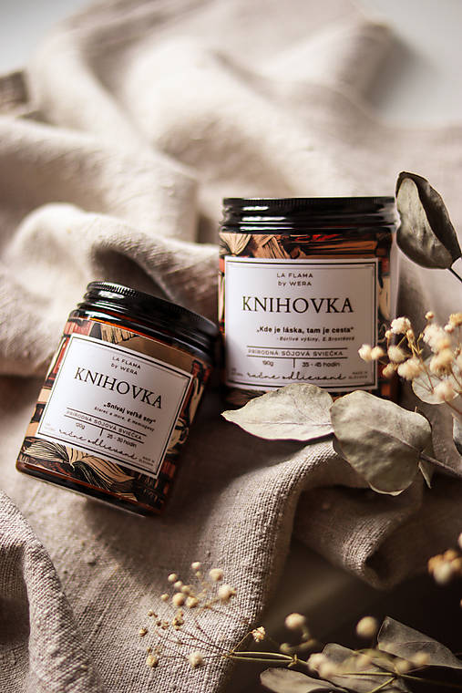 Sviečky - Sójová sviečka KNIHOVKA - 17184111_