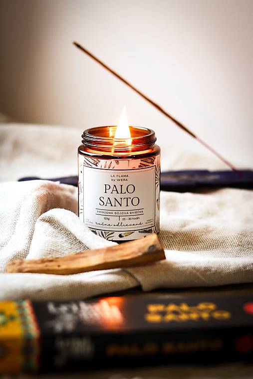 Sviečky - Sójová sviečka Palo Santo - 17184186_