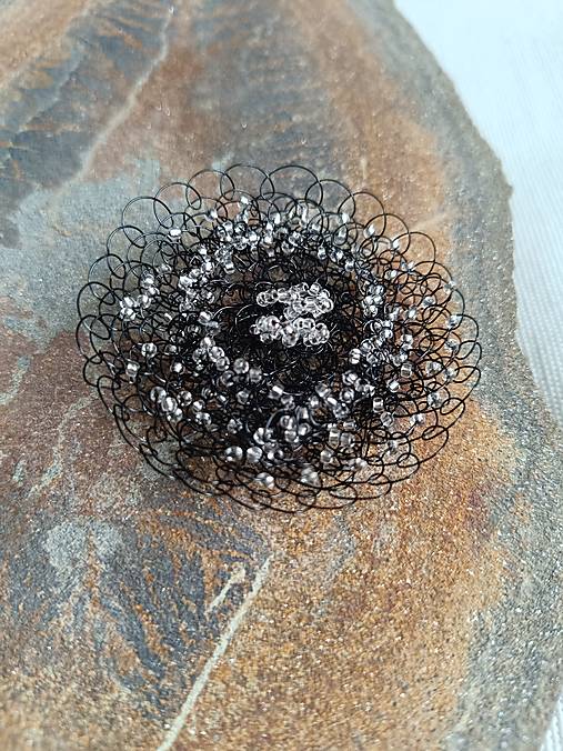 Brošne - Čipka v čiernom - 17183071_