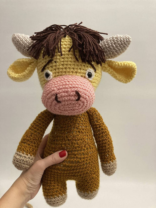 Hračky - Býk / háčkované zvieratko  - 17184378_