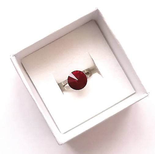 Detské doplnky - Swarovski rivoli 8 mm - prsteň detský (Siam) - 17186544_