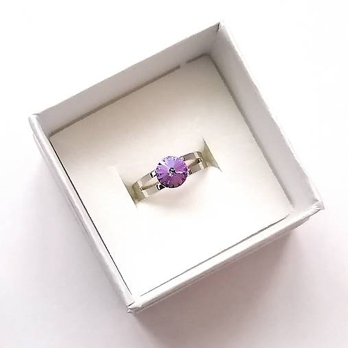 Detské doplnky - Swarovski rivoli 6 mm - prsteň detský (Vitrail Light) - 17186571_