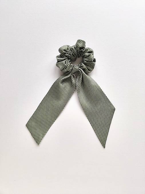 Maxi scrunchie hodvábna (zelená)