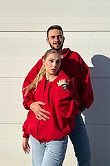 Mikiny - Mikina HOODY UNISEX RED - 17184853_