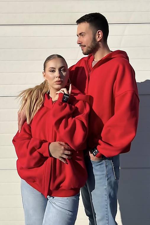 Mikiny - Mikina HOODY UNISEX RED - 17184848_