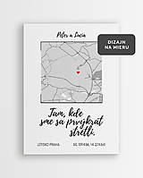  - Personalizovaná mapa vášho prvého stretnutia – unikátny darček na mieru - 17185557_