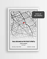 Obrazy - Tam, kde sme sa prvýkrát stretli - personalizovaný plagát (OBRAZ 30x40cm) - 17185558_