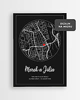 Grafika - Mapa prvého stretnutia - personalizovaná mapa (plagát 21x29,7cm (A4)) - 17185572_
