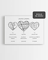 Grafika - Naše miesta (BIELA VERZIA) - personalizovaný plagát (OBRAZ 40x60cm) - 17185692_