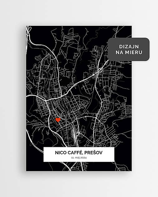 Grafika - Mapa prvého stretnutia - personalizovaná mapa - 17185611_