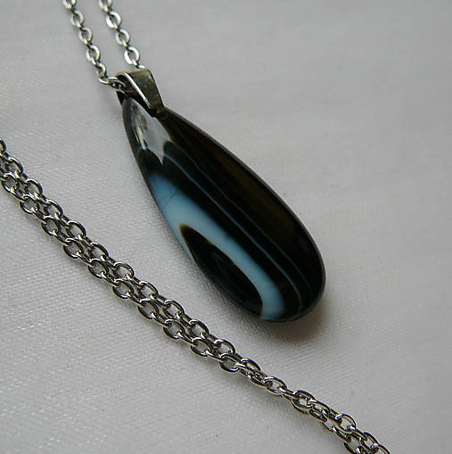 Náhrdelníky - Onyxová kvapka - 17186573_