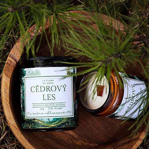 Sviečky - Sójová sviečka Cédrový les - 17185432_