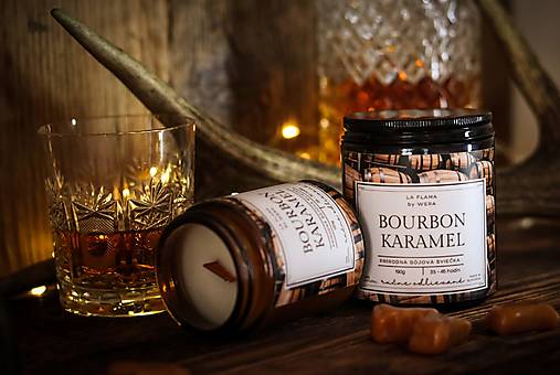 Sviečky - Sójová sviečka Bourbon & Karamel - 17185521_