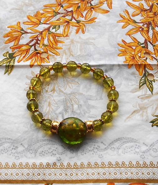 Náramky - Duomerit, lampwork, chirurgická oceľ- náramky pružné - 17189857_