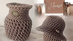 Čiapky, čelenky, klobúky - Klobúk Mocha Mousse - 17187801_