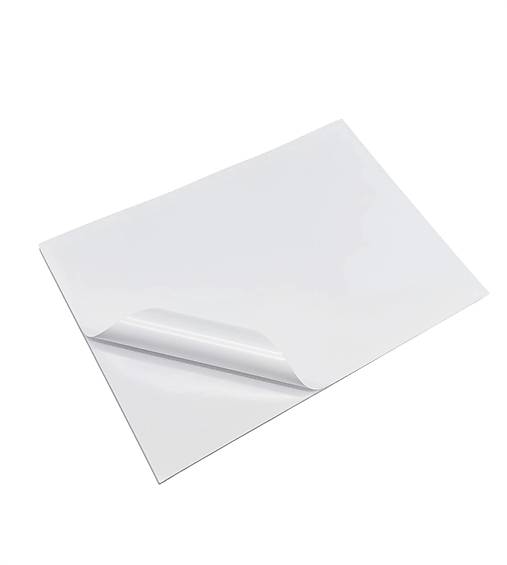 Papier - Samolepiací lesklý biely papier |95g/m2| 10 ks | A4 - 17192165_