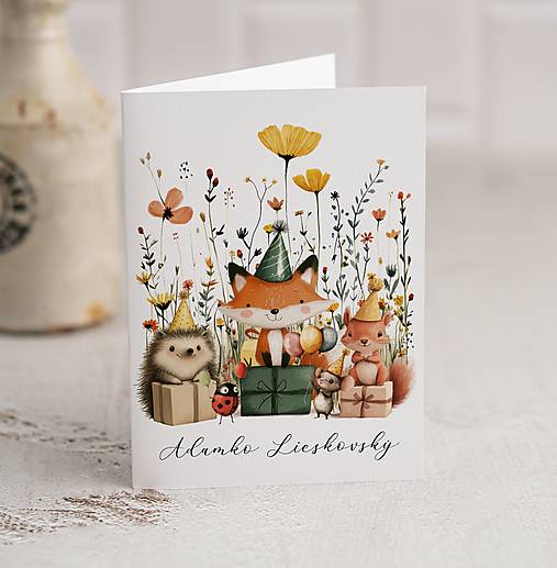 Papiernictvo - Otváracia pozvánka na narodeninovú oslavu so zvieratkami - 17191822_