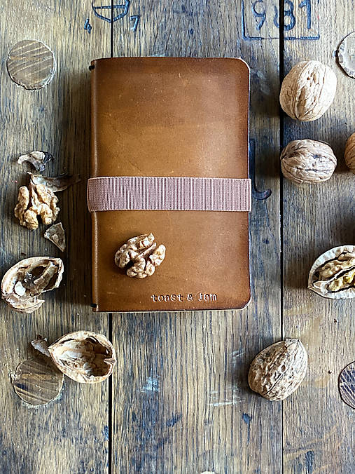 Papiernictvo - Kožený notes Wallnut Brown - 17191883_