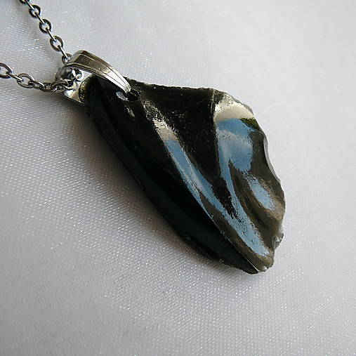 Náhrdelníky - Obsidiánový - 17191770_