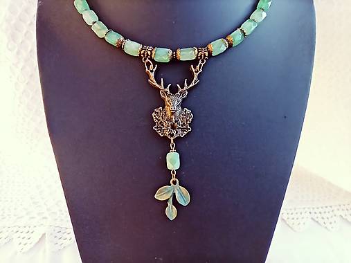 Náhrdelníky - Náhrdelník luxusný- Aventurín  - 17192794_