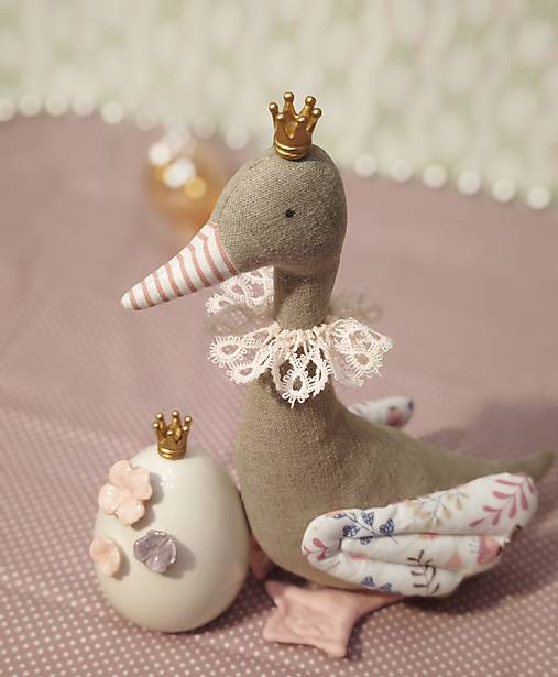 Dekorácie - Húska ľanová ,dekoračná - 17194629_