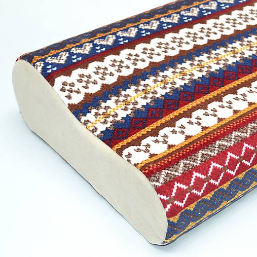 Úžitkový textil - Vzorovaný velúr/plyš - modrá obliečka na anatomický vankúš - 17194481_