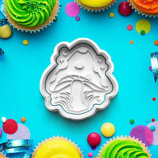 Príbory, varešky, pomôcky - Vykrajovátko s pečiatkou Hríby 588 (1ks Vykrajovačka s pečiatkou 588-3) - 17193690_