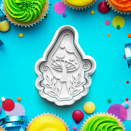 Príbory, varešky, pomôcky - Vykrajovátko s pečiatkou Hríby 588 (1ks Vykrajovačka s pečiatkou 588-4) - 17193691_