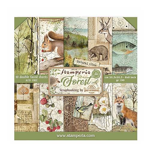 Papier - Stamperia Scrapbook papier Forest 8x8 - 17196763_