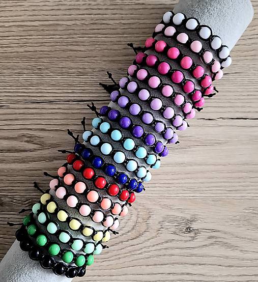 Detské doplnky - Detské shamballa Color náramky - 17197767_