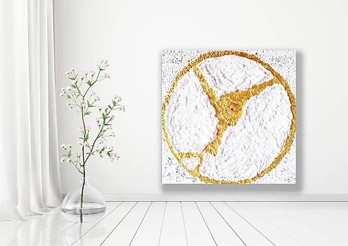 Obrazy - Mandala, maľovaný obraz, abstraktný obraz, štrukturovaný obraz - križovatka. - 17197446_