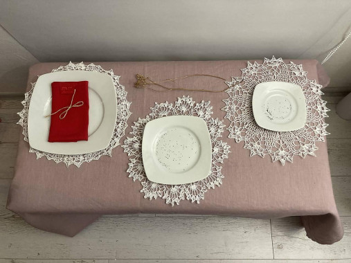 Úžitkový textil - prestieranie "háčkované" WHITE elegance" - 17196886_