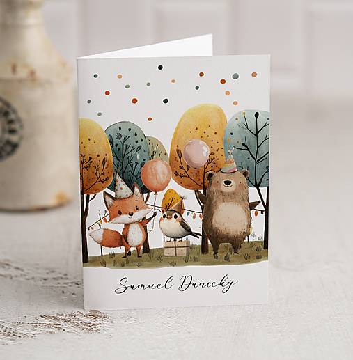 Papiernictvo - Otváracia pozvánka na narodeninovú oslavu so zvieratkami 3 - 17199292_