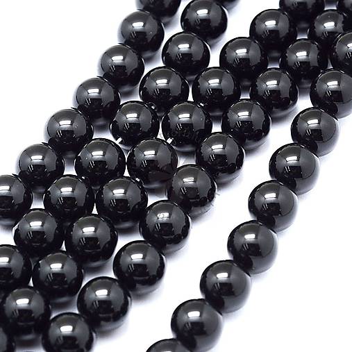 Minerály - (0365) Minerál black onyx, 6 mm - 1 ks - 17198308_