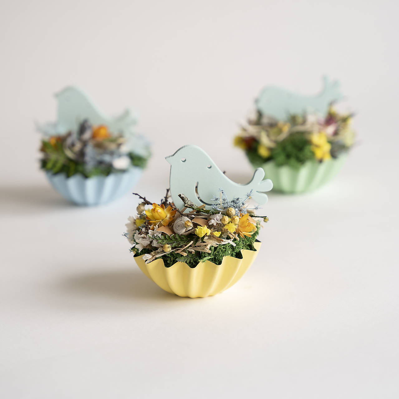 Jarná bábovka z pastelových kvetov  (Zelená)