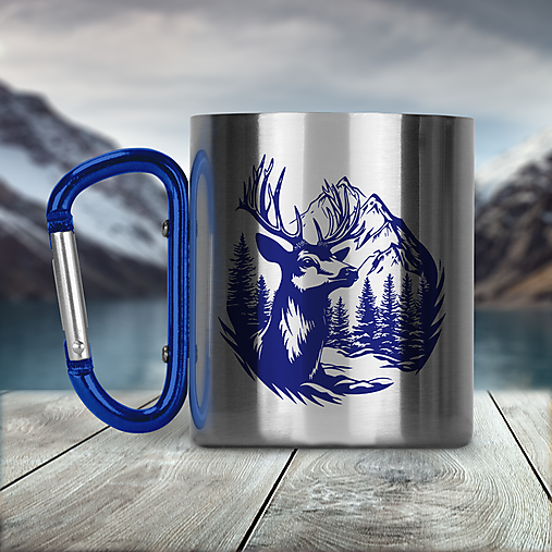 Nádoby - JELEŇ nerezový termo hrnček s ľubovoľným menom - 17199543_