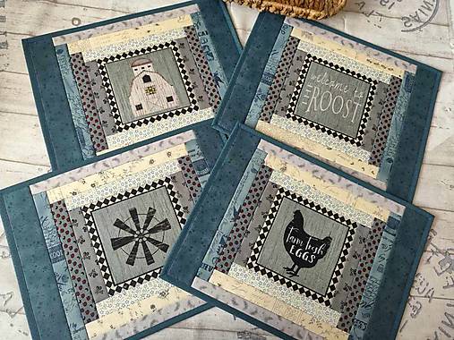 Úžitkový textil - Na farme... prestieranie  (4 ks) - 17202431_