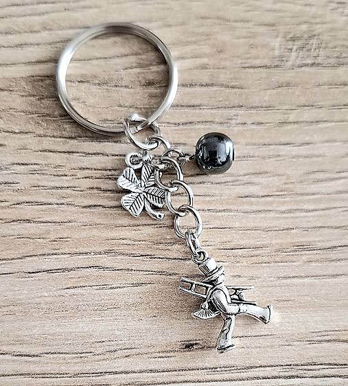 Kľúčenky - S kominárom, štvorlístkom a minerálom (hematit) - 17201388_