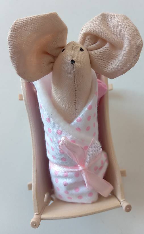 Hračky - Mini bábätko v kolíske  - 17201302_