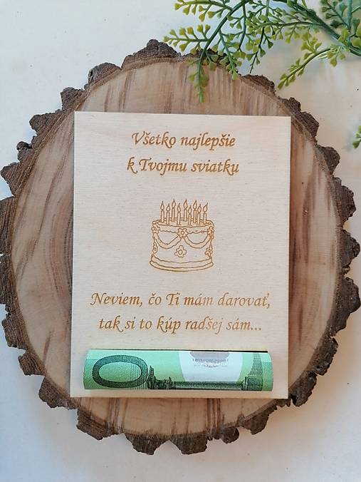 Papiernictvo - Drevena pohľadnica k sviatku pre muža aj zenu - 17202124_