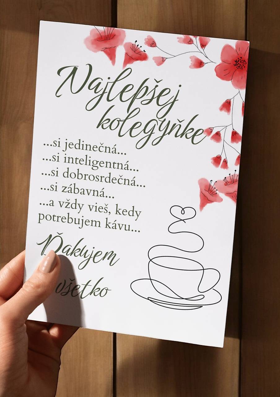 Tabuľka pre kolegyňku